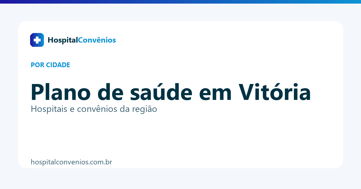 Plano de Saúde em Vitória: preços e hospitais 2026